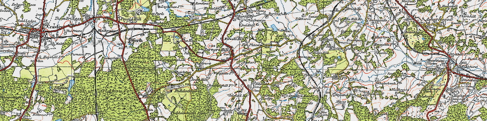 Old map of Turners Hill in 1920