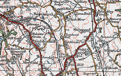 Old map of Turnhurst in 1921