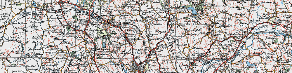 Old map of Turnhurst in 1921