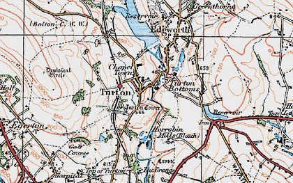 Old map of Turton Tower in 1924