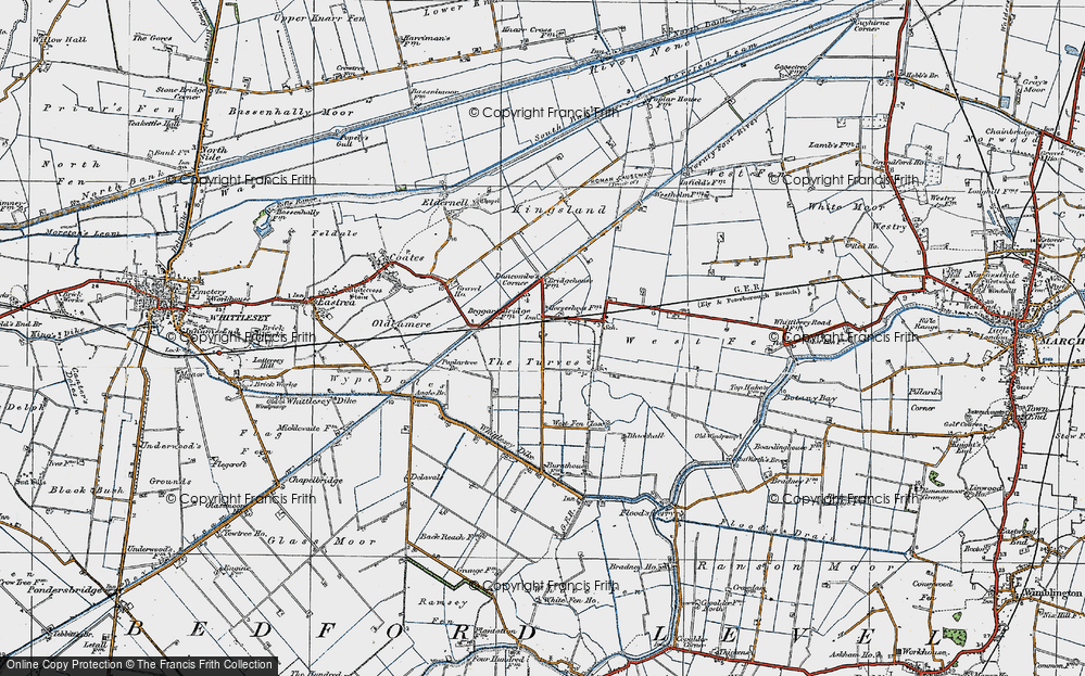 Old Map of Turves, 1922 in 1922