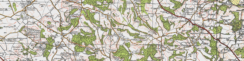 Old map of Turville Heath in 1919