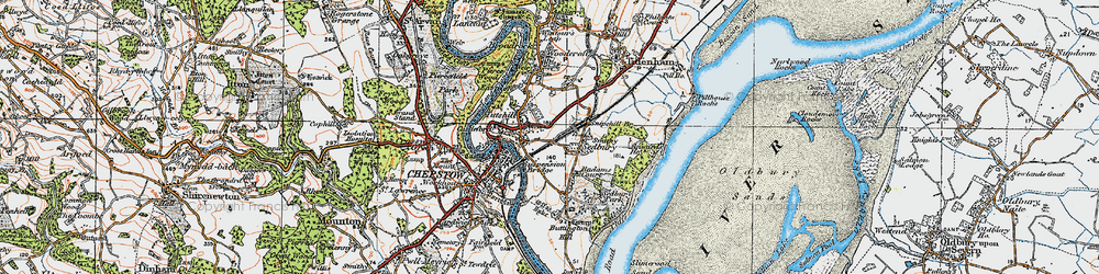 Old map of Tutshill in 1919