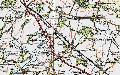 Old map of Tutt Hill in 1921
