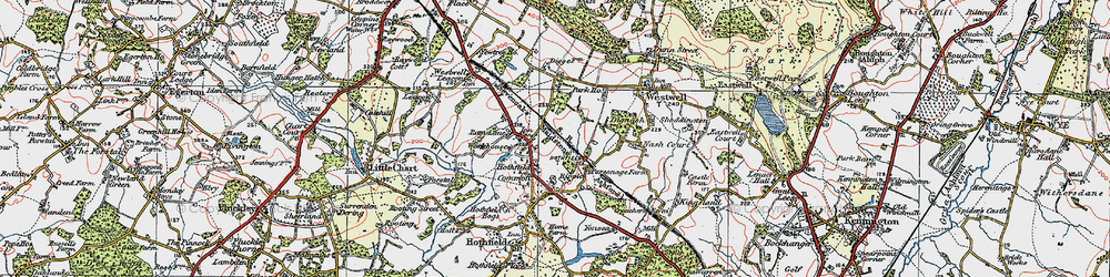 Old map of Tutt Hill in 1921