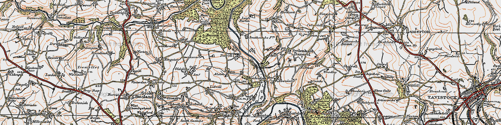 Old map of Tutwell in 1919