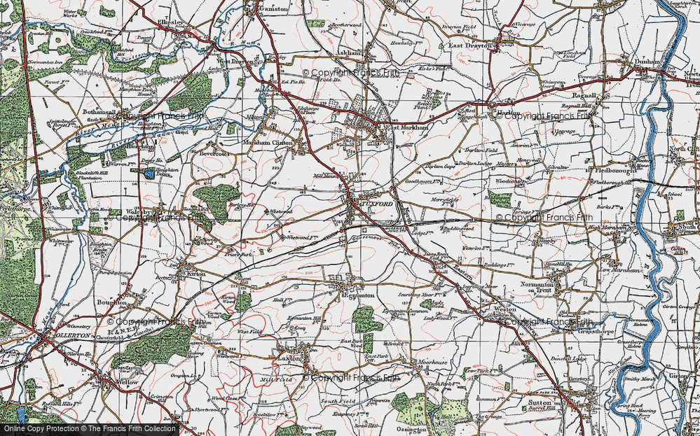Old Map of Tuxford, 1923 in 1923