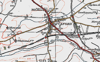 Old map of Tuxford in 1923