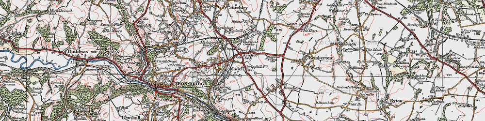 Old map of Tweedale in 1921