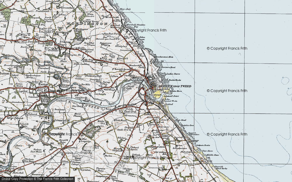 Old Map of Tweedmouth, 1926 in 1926