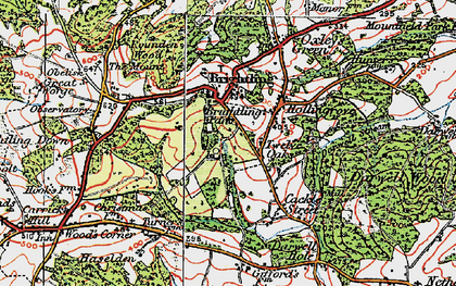Old map of Twelve Oaks in 1920