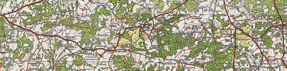 Old map of Brightling Park in 1920