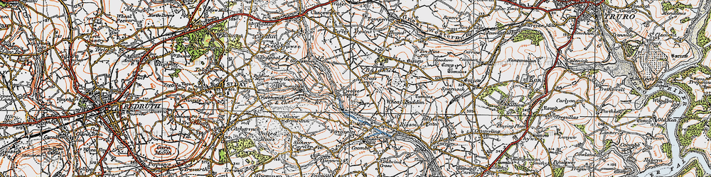 Old map of Twelveheads in 1919