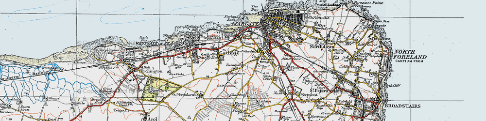 Old map of Twenties in 1920