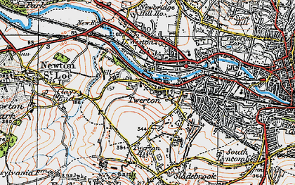 Old map of Twerton in 1919