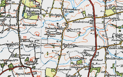 Old map of Twineham in 1920