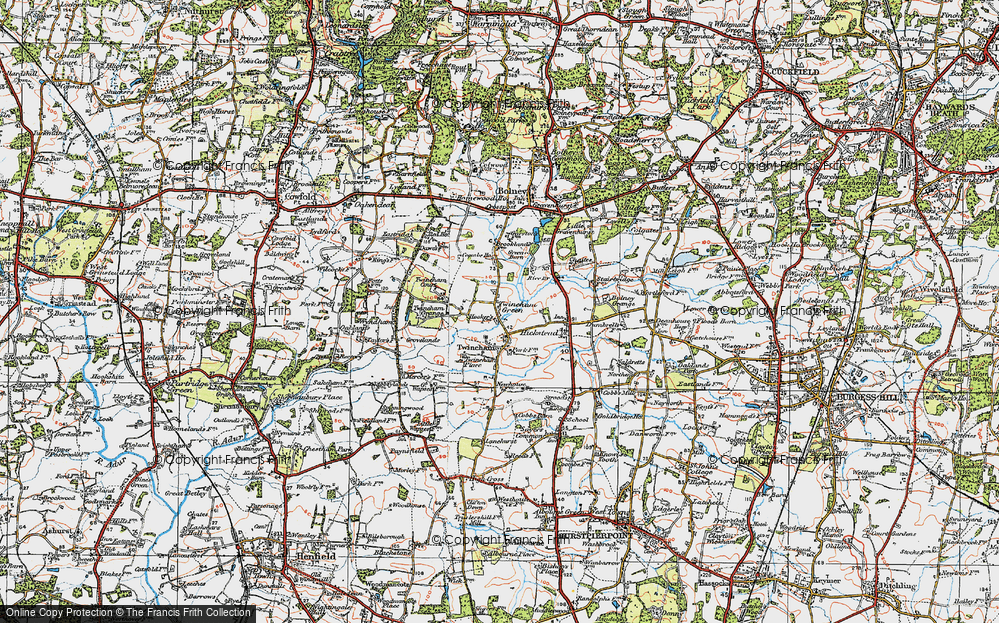 Old Map of Twineham Green, 1920 in 1920