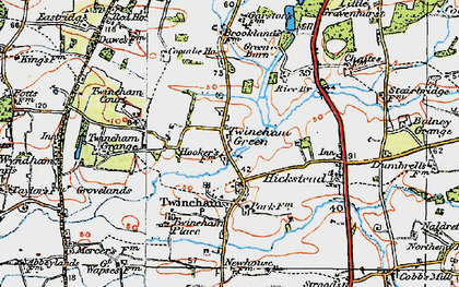 Old map of Twineham Green in 1920
