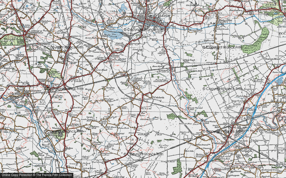 Old Map of Twiss Green, 1924 in 1924