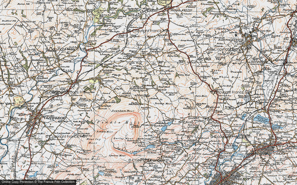 Old Map of Twiston, 1924 in 1924
