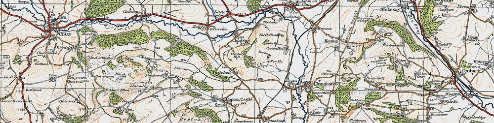 Old map of Twitchen in 1920