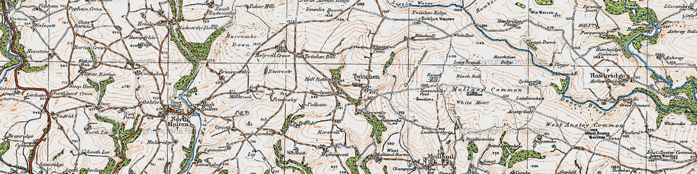 Old map of Twitchen Mill in 1919
