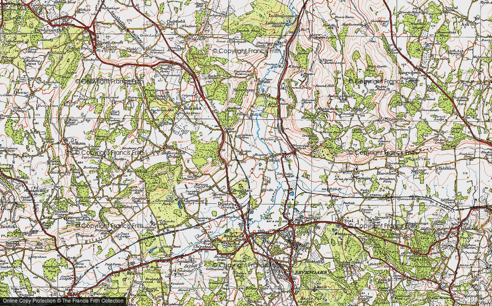 Old Map of Twitton, 1920 in 1920