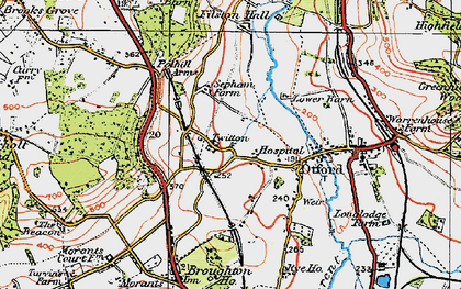 Old map of Wickham Field in 1920