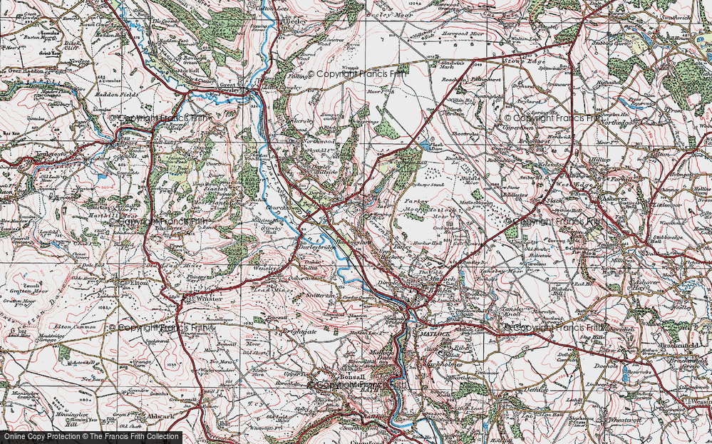 Old Map of Two Dales, 1923 in 1923