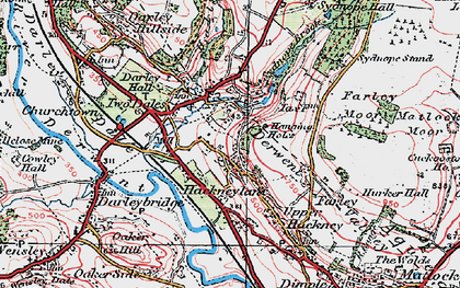 Old map of Two Dales in 1923