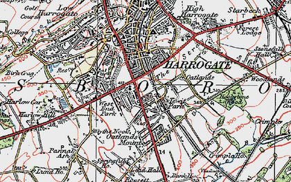 Old map of Two Hundred Acre in 1925