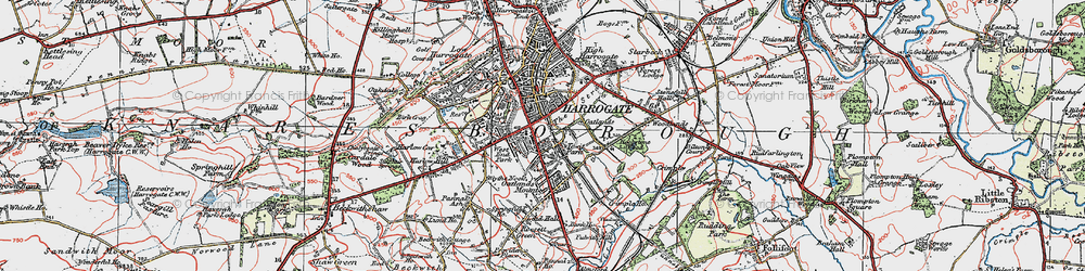 Old map of Two Hundred Acre in 1925