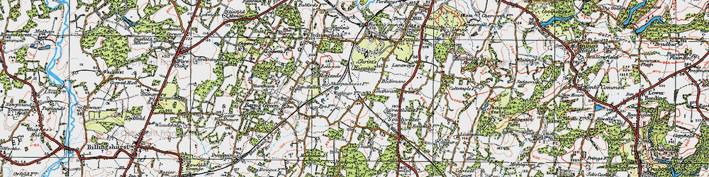 Old map of Two Mile Ash in 1920