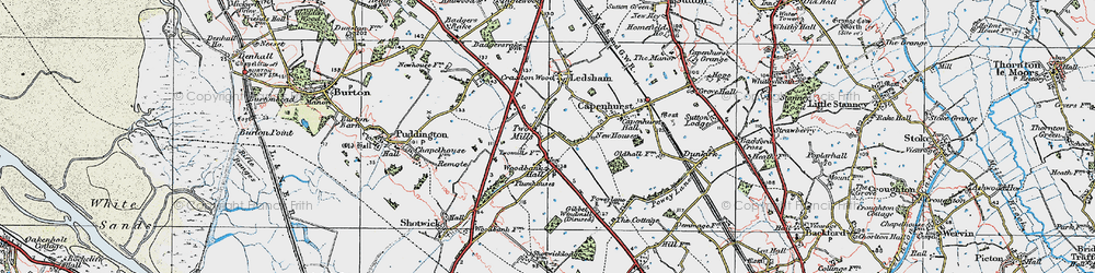 Old map of Two Mills in 1924