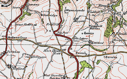 Old map of Two Pots in 1919