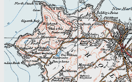 Old map of Twr in 1922