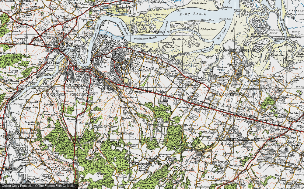 Old Map of Twydall, 1921 in 1921