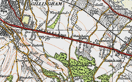 Old map of Twydall in 1921
