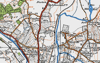 Old map of Twyford in 1919