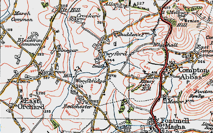 Old map of Twyford in 1919
