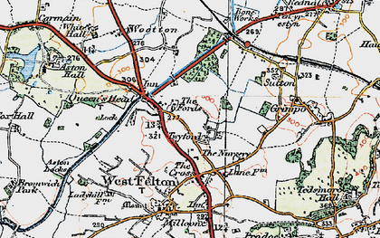 Old map of Twyford in 1921