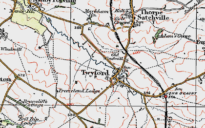 Old map of Twyford in 1921