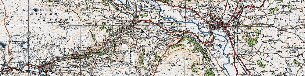 Old map of Twyn-Allws in 1919