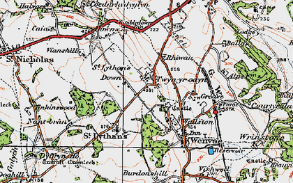 Old map of Twyn-yr-odyn in 1919