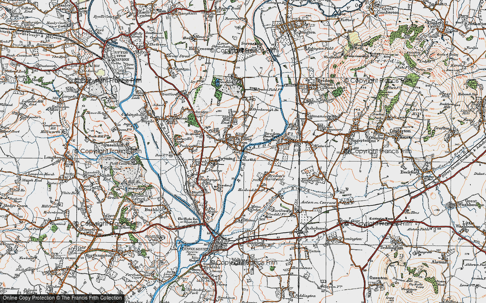 Old Map of Twyning Green, 1919 in 1919