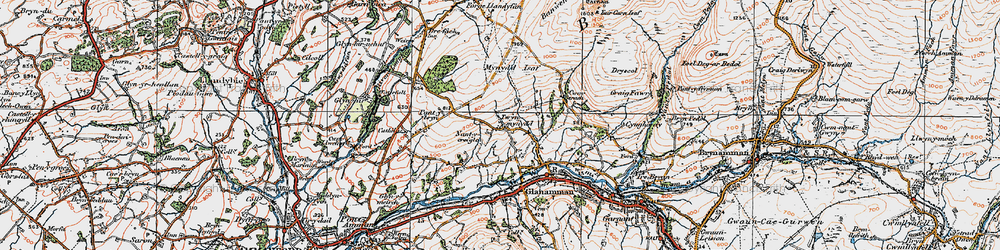 Old map of Twynmynydd in 1923