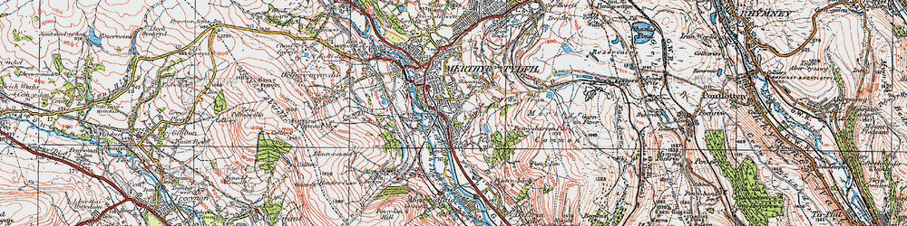 Old map of Twynyrodyn in 1923