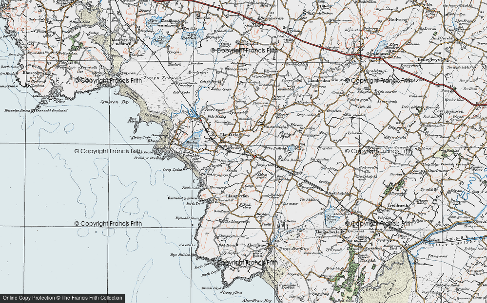 Old Map of Ty Croes, 1922 in 1922