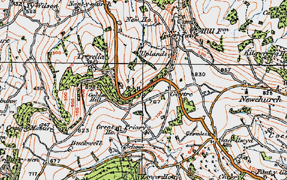 Old map of Springfield in 1919