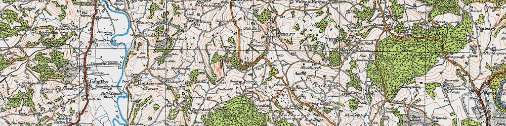 Old map of Springfield in 1919